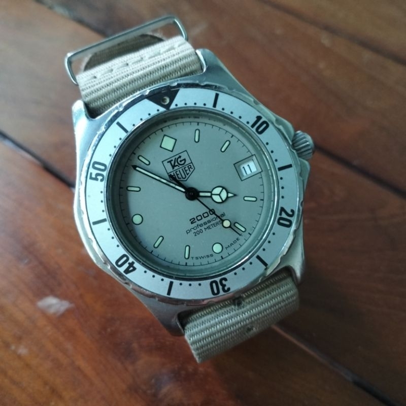 Tag Heuer Vintage Military Style Grey Dial 2000 Series 38mm