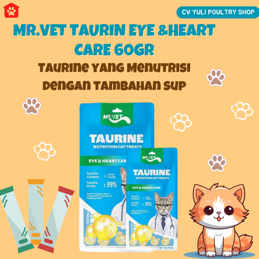 Mr.vet Cemilan kucing taurine 60gr