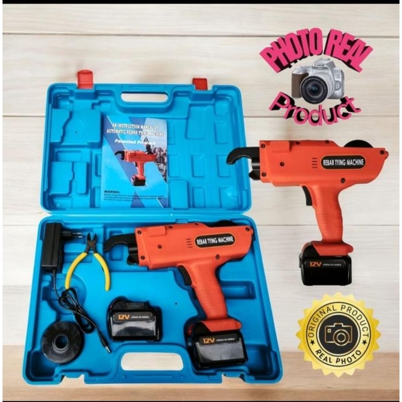 Mesin Pengikat Tulangan Portable Cordless Rebar Tier Tying Machine Automatic 8-34mm