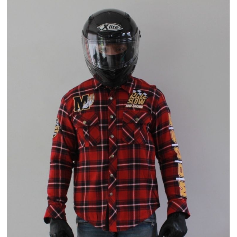 Moose Blitz Flanel Touring Jacket / Jacket Touring Flanel Merah