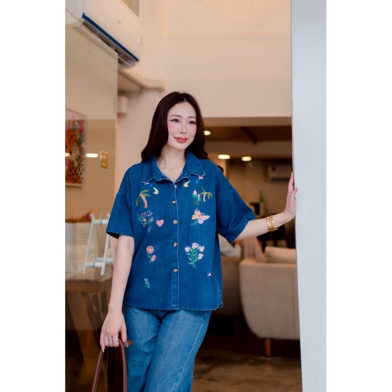 D3W READY STOCK BRAND TOPPING TP 05 KEMEJA DENIM BKK