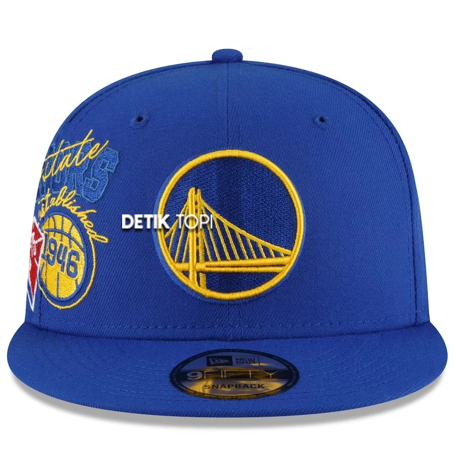 PROMO SALE KOMBO HEMAT Topi caps basket GSW 75 Diamond NBA Golden state warrior Blue Snapback Bordir