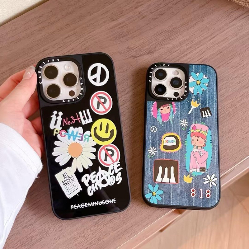 Casetify Magnet Gd Pmo Peaceminusone Super Cute Lucu Girl Black Mirror Blue Prety Iphone Casetify Lu