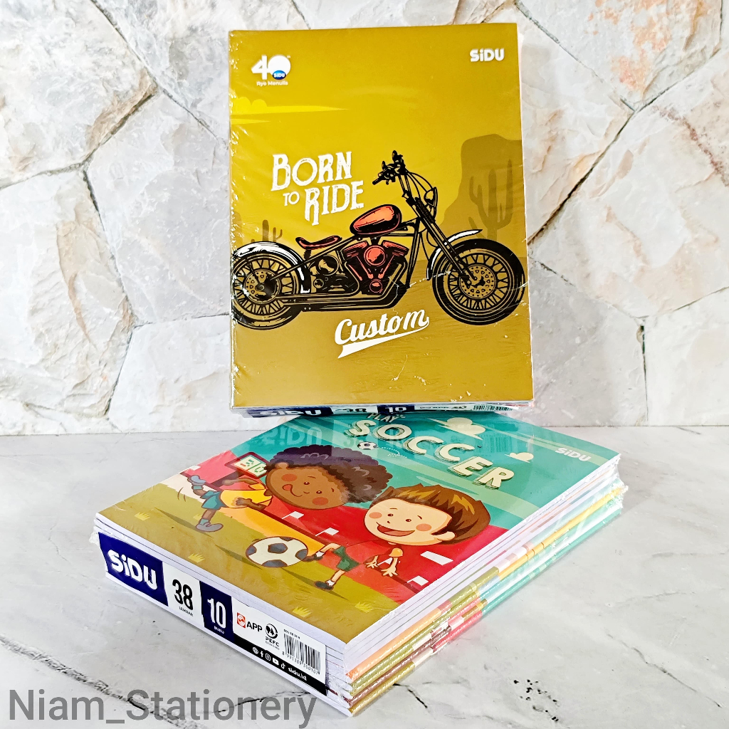 

Azka_Niam SATU PACK ( 10 PCS ) Buku Tulis Sinar Dunia 38 Sidu 38
