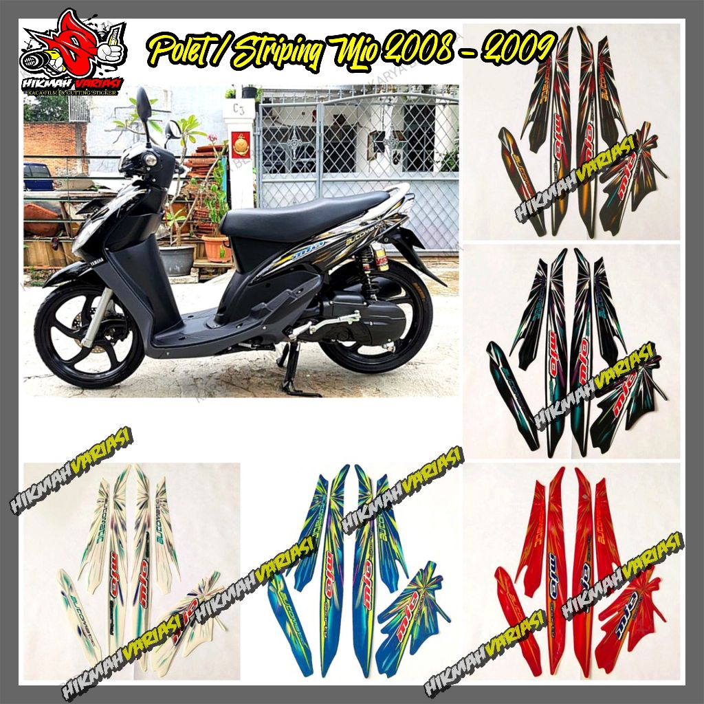 Stiker Striping Mio Sporty 2008 / List Stiker Standar Mio Sporty 2008-2009