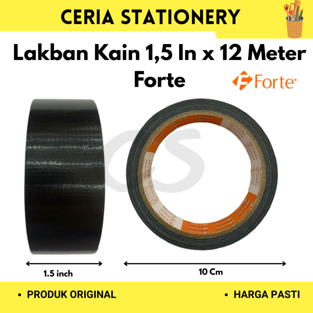 

Lakban Kain 1.5 Inch x 12 Meter Forte / Cloth Tape 1,5 In 12 M
