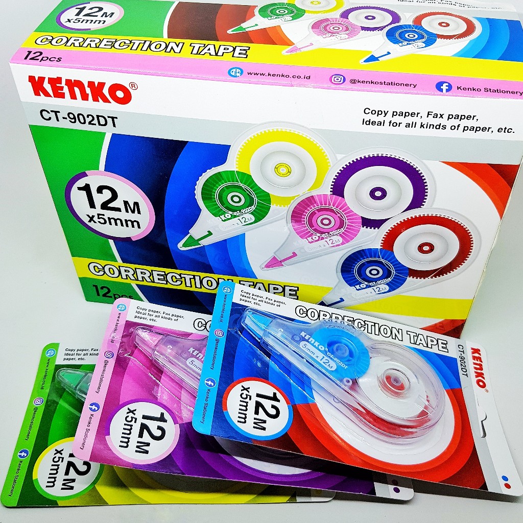 

Correction Tape / Pita Koreksi / Tip Ex Kertas Kenko CT-902DT