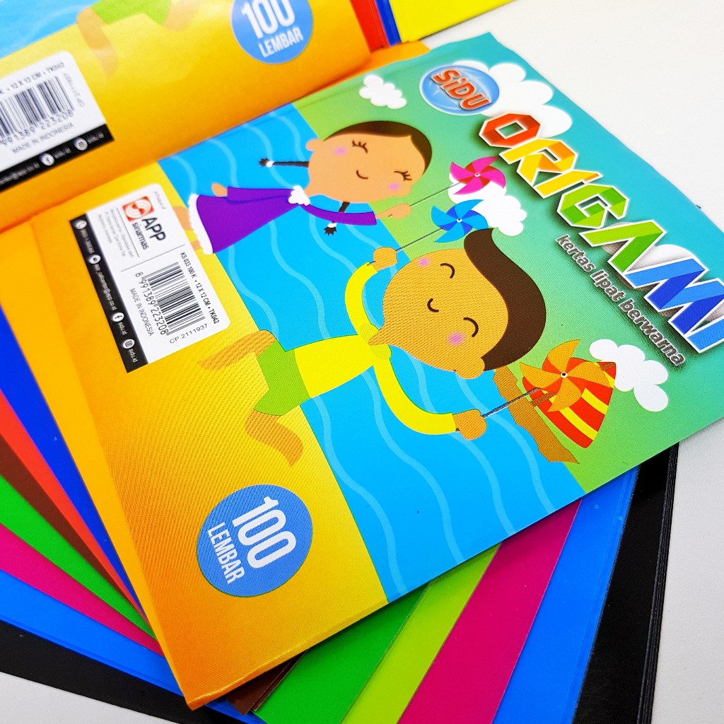 

Kertas Lipat / Kertas Sukun / Origami Sidu 12 x 12 (Per Pak isi 100 lembar)