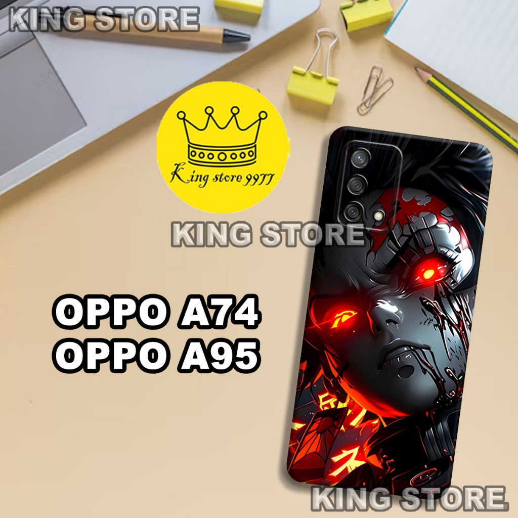 (KS10)  Softcase karet untuk OPPO A74 - OPPO A95 Motif gambar karakter Anime Demon Slayer/casing OPP