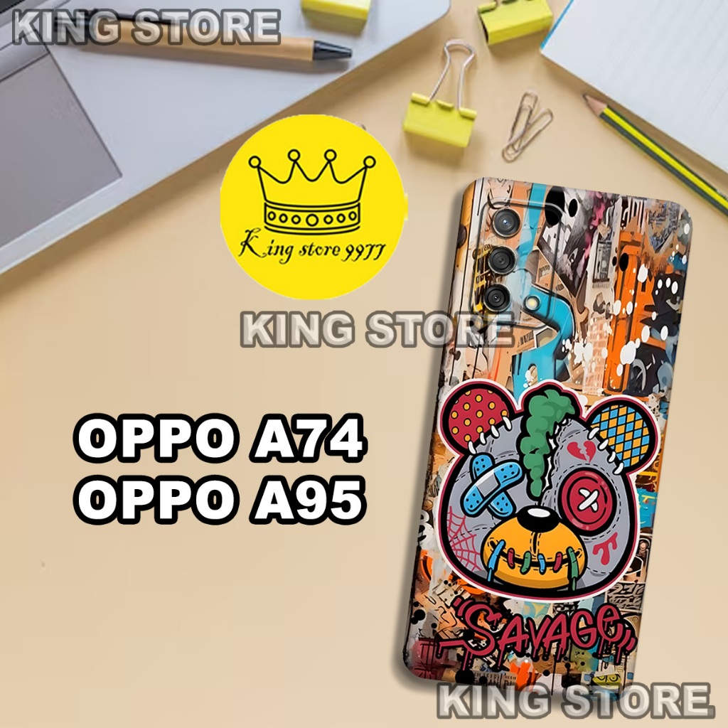 (KS15)  Softcase karet untuk OPPO A74 - OPPO A95 Motif gambar karakter Grafity/casing OPPO A74 - OPP