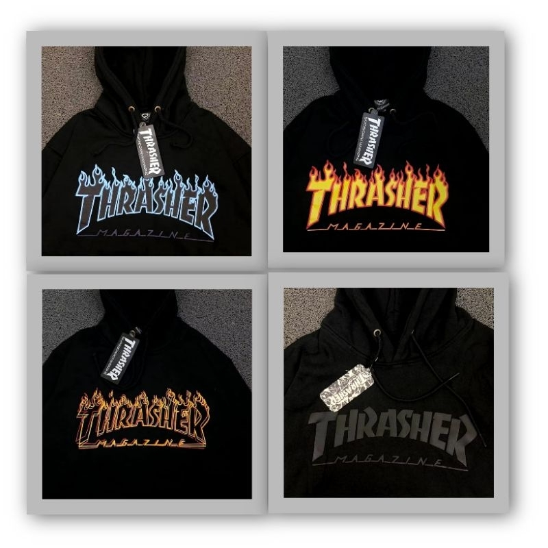 Hoodie Thrasher Full Tag And Label Premium