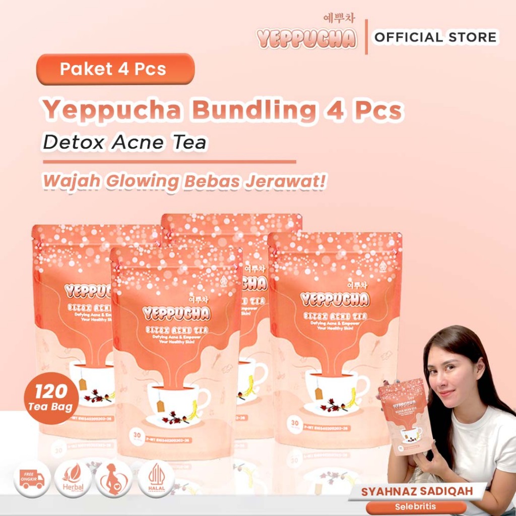 

Yeppucha Bundling 4 Pcs AcneTea Atasi Kulit Brutusan Jerawat Punggung Chicken skin | Kulit Kemerahan