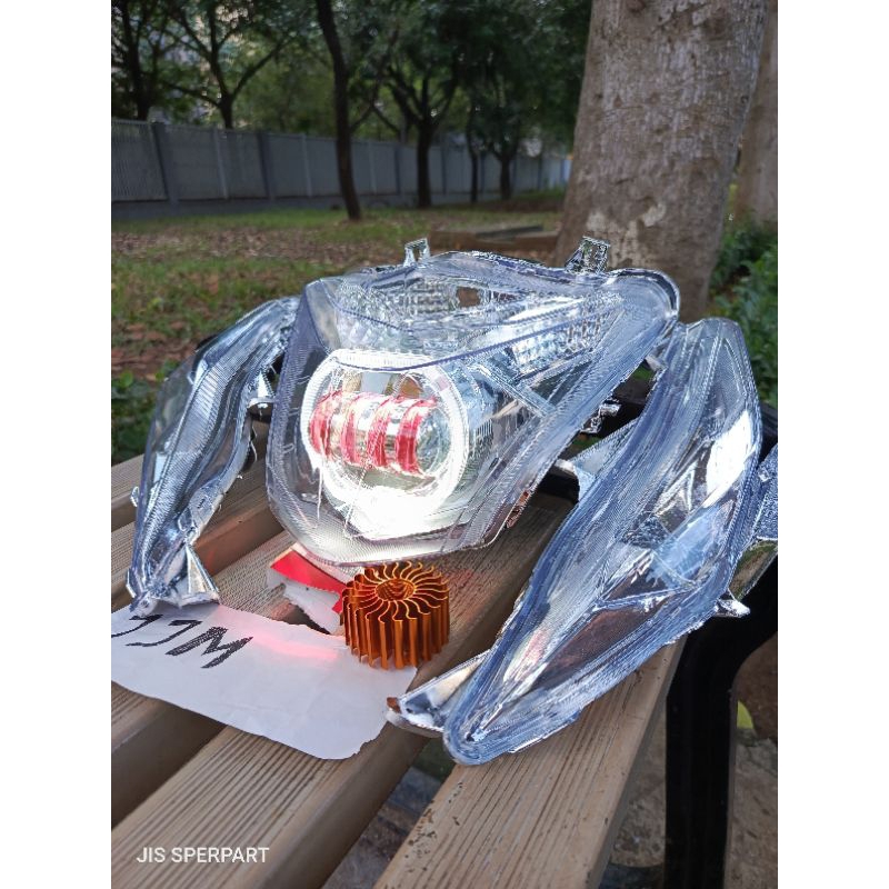 REFLEKTOR LAMPU DEPAN BEAT ESP BEAT ECO BEAT STREET 2016-2019 PLUS BILED DAYMEKER 4 MATA FULL SET.LA