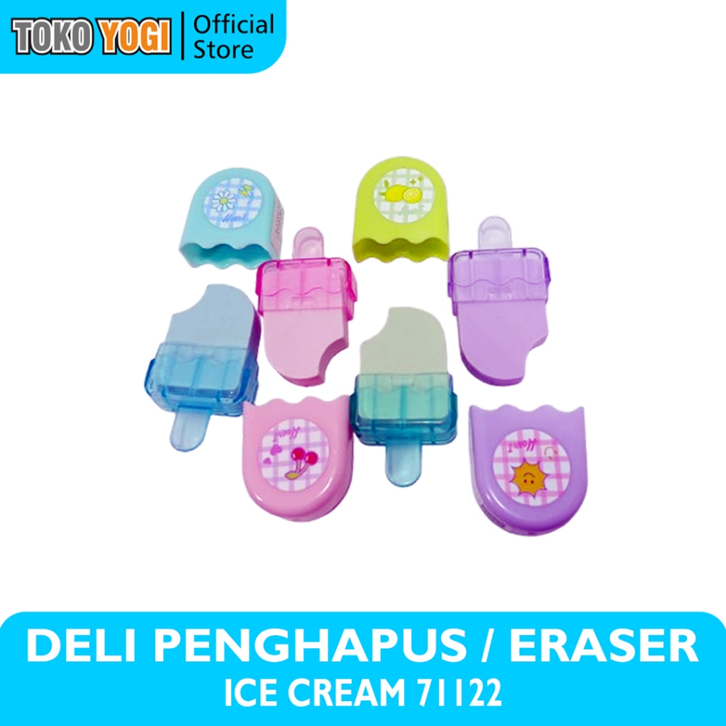

DELI ERASER / PENGHAPUS 71122 ICE CREAM || WARNA RANDOM