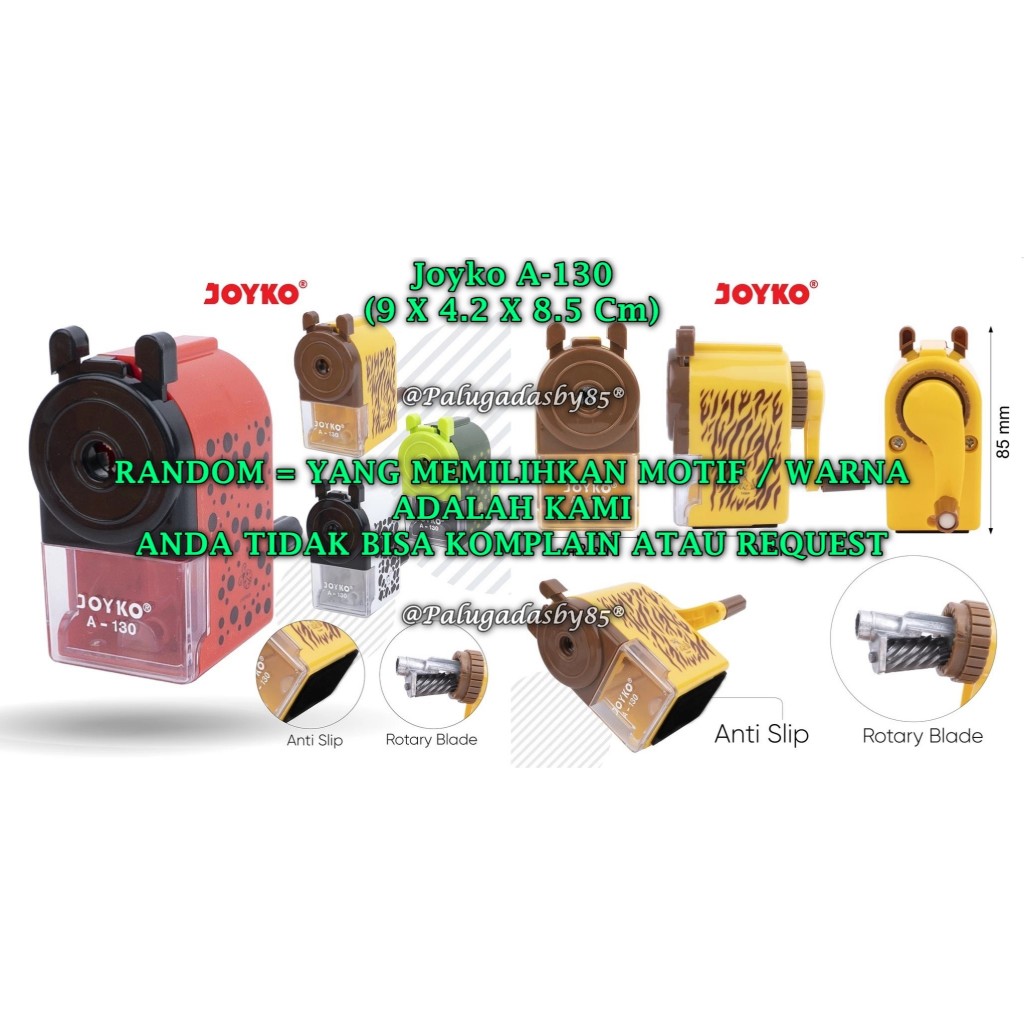 

(1 Biji) GROSIR Rautan Meja Putar JOYKO A-130 / Rautan Serutan Putar Sharpener Joyko A-130 (1 Biji)