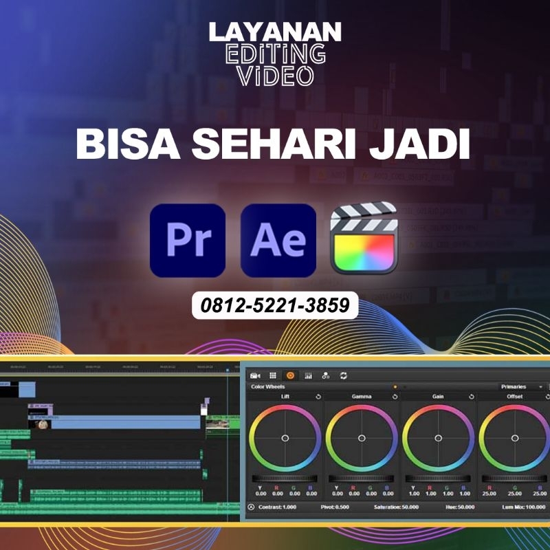 Jasa edit video foto tugas wedding vlog dll