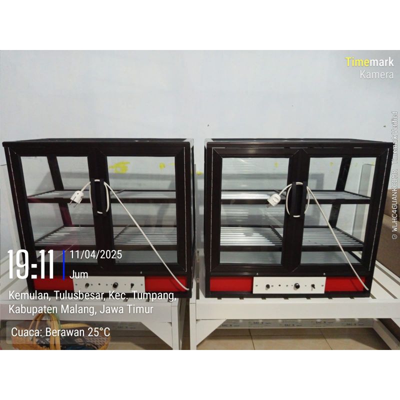etalase ayam Kentucky, food warmer roti kue