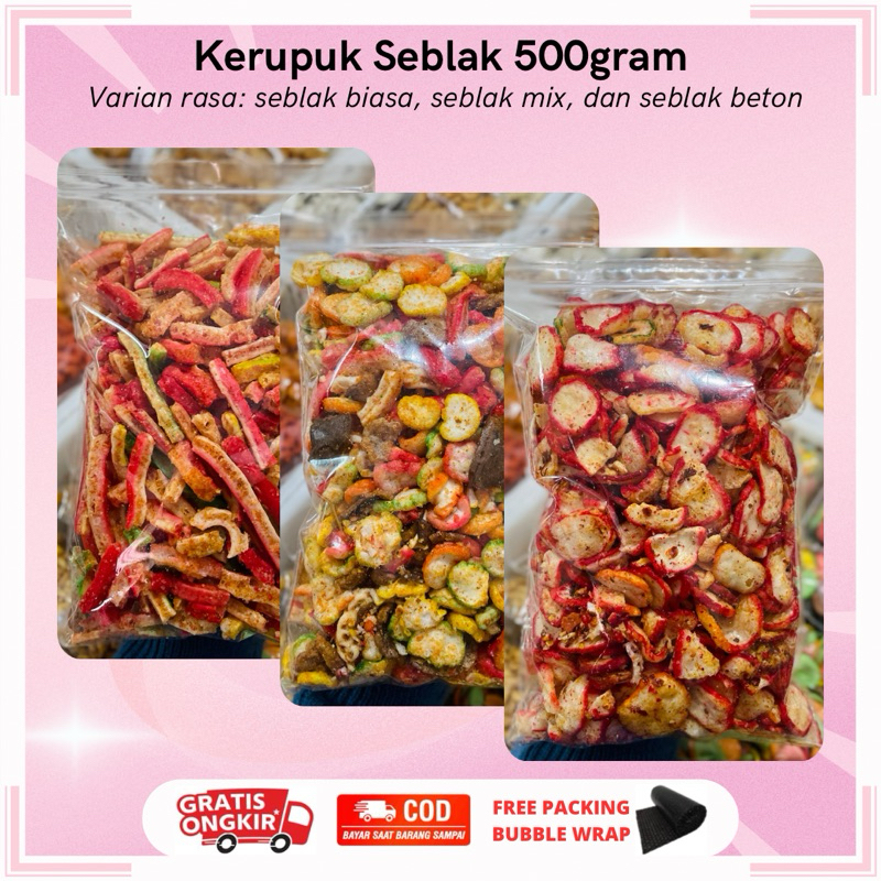 

KERUPUK SEBLAK 500GRAM | KERUPUK SEBLAK MIX 500GRAM | KERUPUK SEBLAK BETON 500GRAM