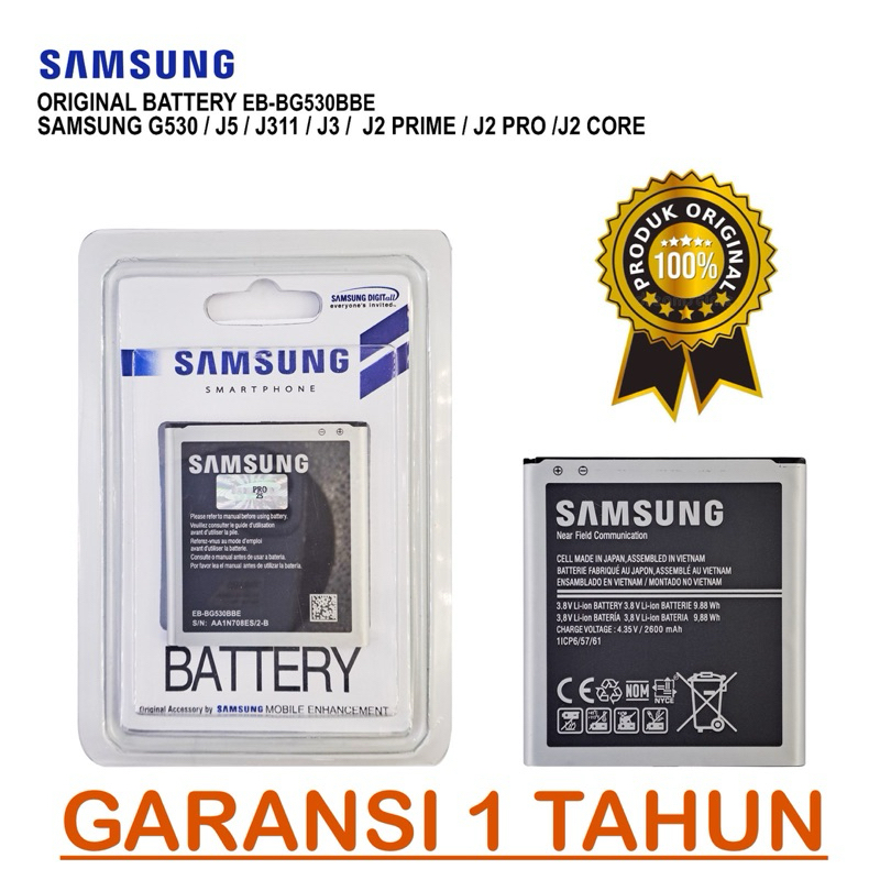 {ORIGINAL} BATERAI SAMSUNG G530 / G531 / EB-BG530CBE / J5 / J311 / J3 / J2 PRIME / J2 PRO / J2 CORE
