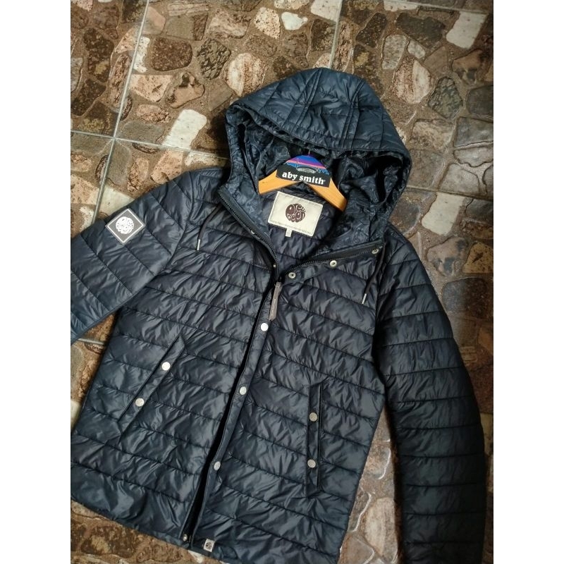 pretty green quilted down jacket