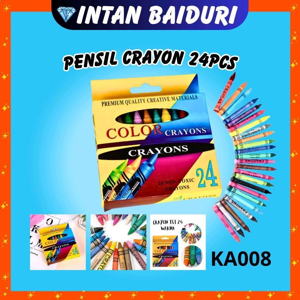 

Pensil Crayon Color 24pcs warna warni Mewarnai Stationery