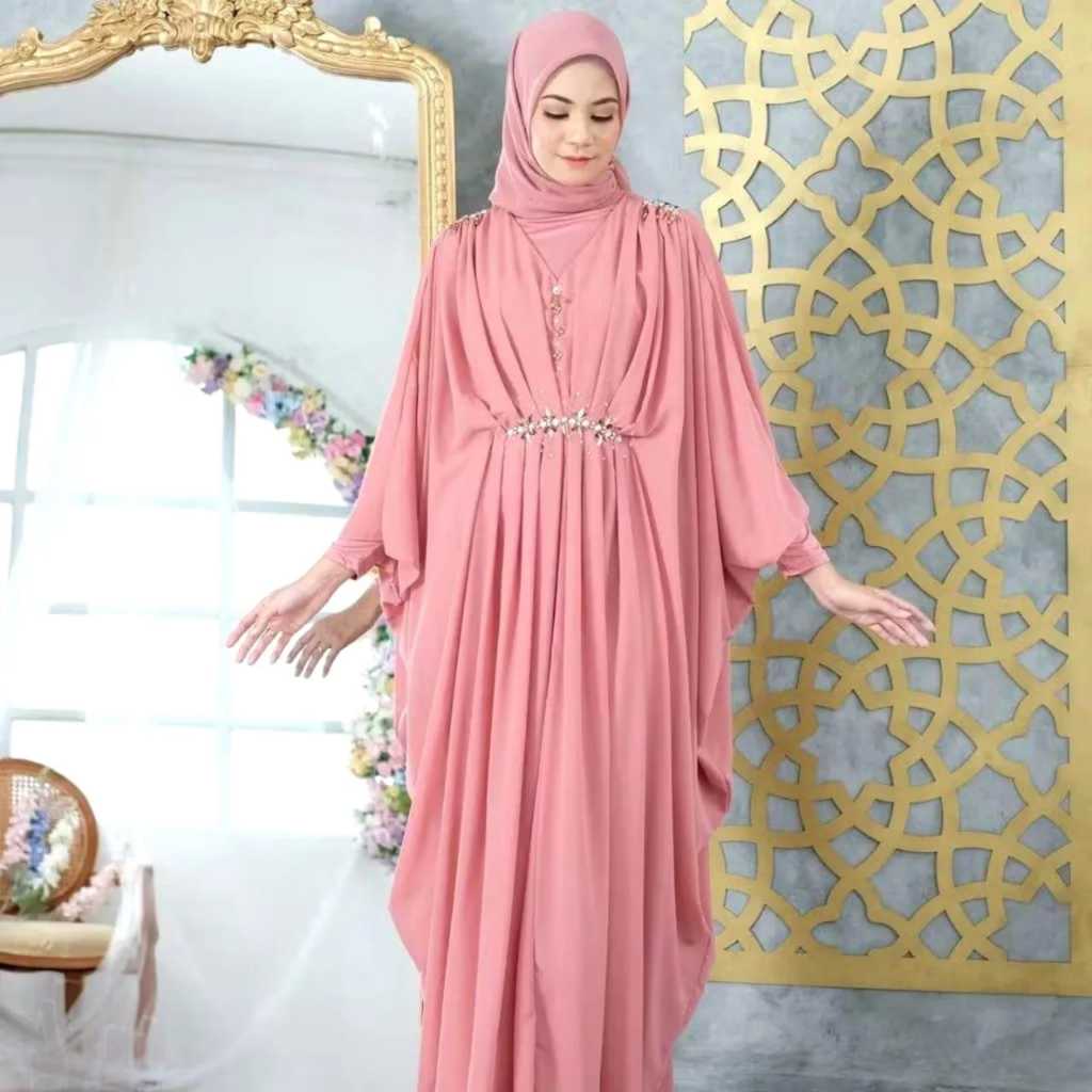 SPESIAL PAYET MUTIARA CANTIK MAHERA KAFTAN DRESS BAHAN CERUTY BABYDOLL GAMIS LEBARAN WANITA REMAJA T