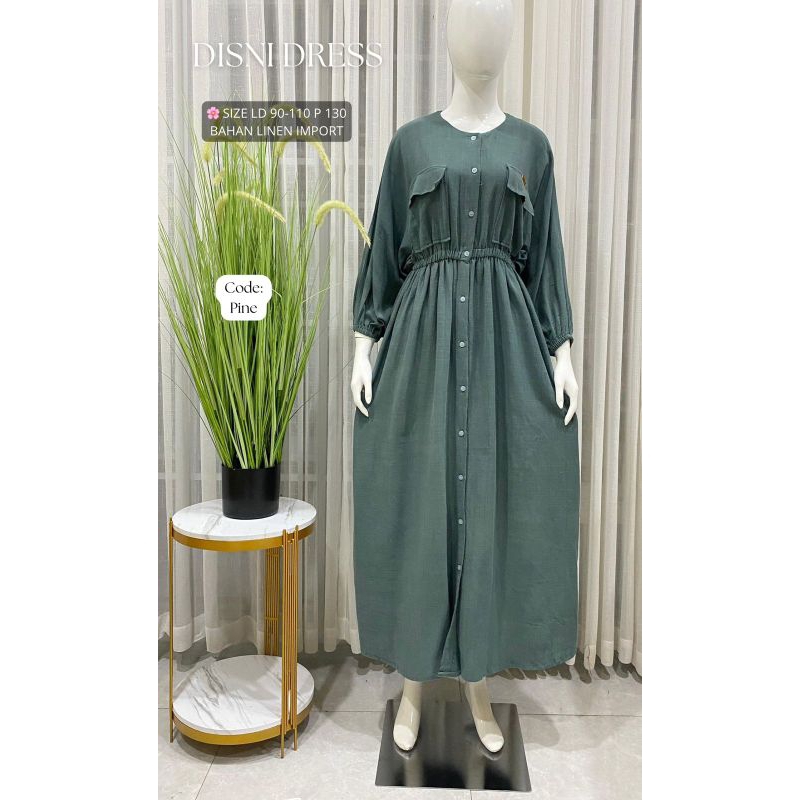 DISNI DRESS BY 3POINT BOUTIQ 3 POINT BOUTIQ BAHAN LINEN