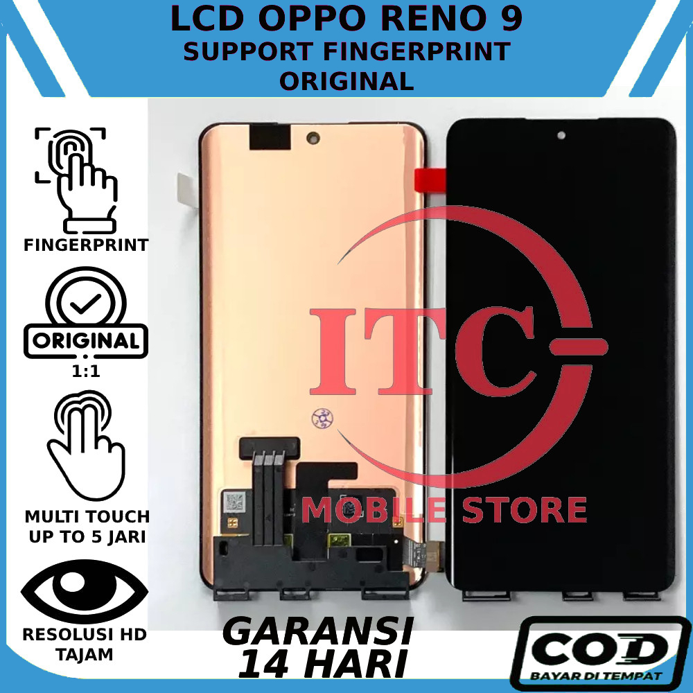 LCD TOUCHSCREEN OPPO RENO 9 ORIGINAL SUPPORT FINGERPRINT GARANSI GRATIS LEM LCD