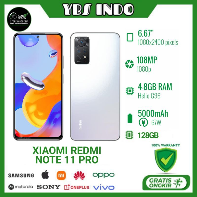 Xiaomi Redmi Note 11 Pro 5G 8/128Gb - Smartphone Bekas Bergaransi