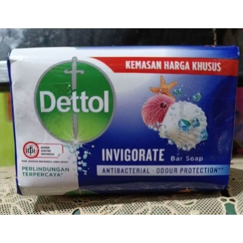 Dettol Invigorate Sabun Batang Paket 5 x 100gr