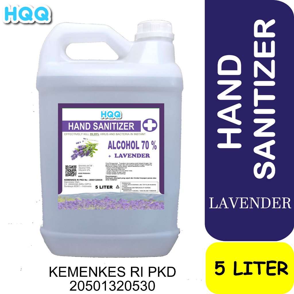 HQQ Hand Sanitizer / Hand Sanitizer 5 Liter Cair - KEMENKES