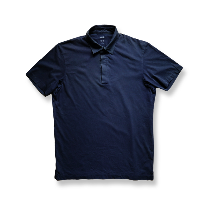 Kaos Polo Pria Uniqlo Airism Navy