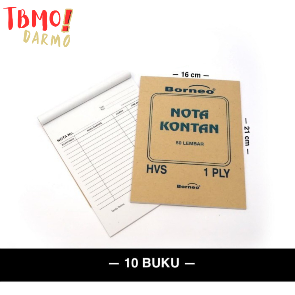 

TBMO PACK NOTA BESAR B-1 ISI 10 PCS BORNEO