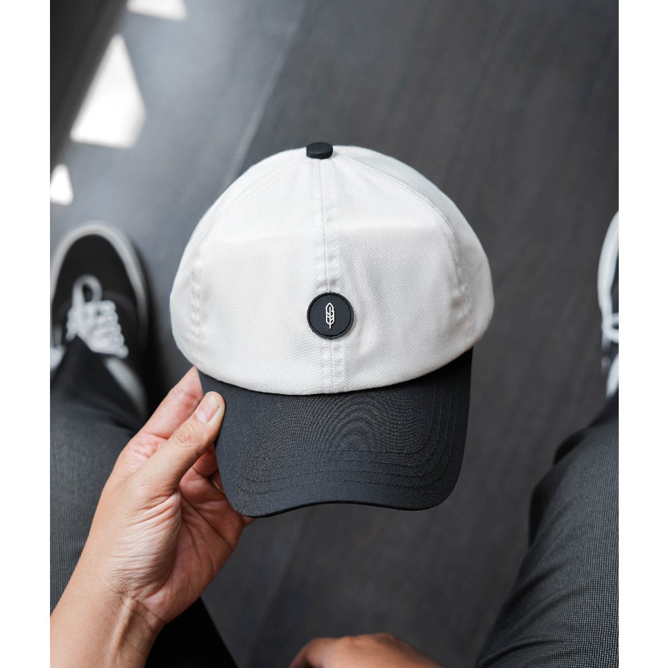 KODE S26B Warning Clothing  Volere Polo Caps  Topi polo pria hitam hitam putih Twill