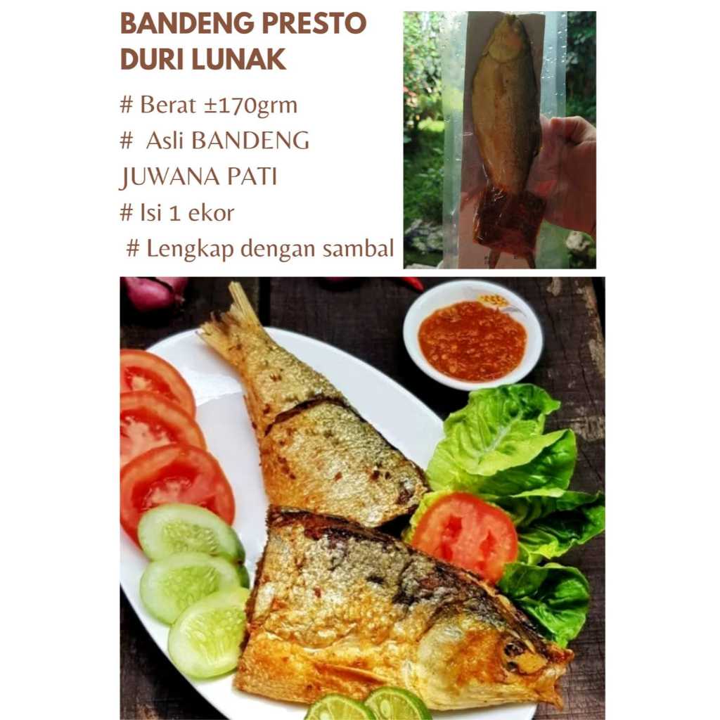 

Bandeng Presto Pati Home Made Enak Lezat No Vetsin Kualitas Premium Terjamin Maknyus Bintang Lima Tanpa Pengawet No Vetsin No MSG sedap