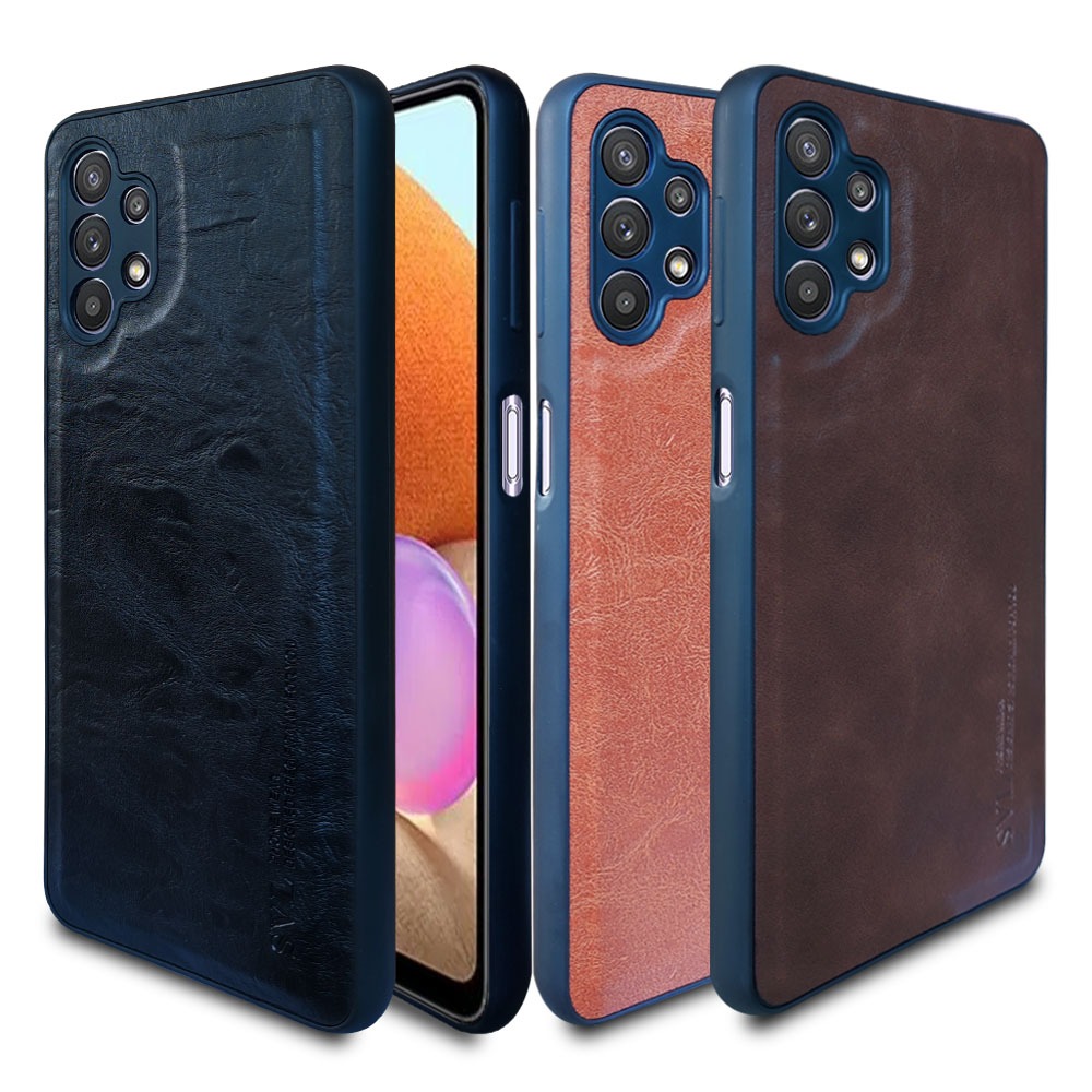 [ CUCI GUDANG ] Casing Hp Samsung A32 5G Case SVL Leather Casing Slim Softcase Kulit