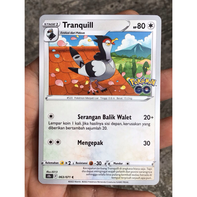 KARTU POKEMON GO TRANQUILL