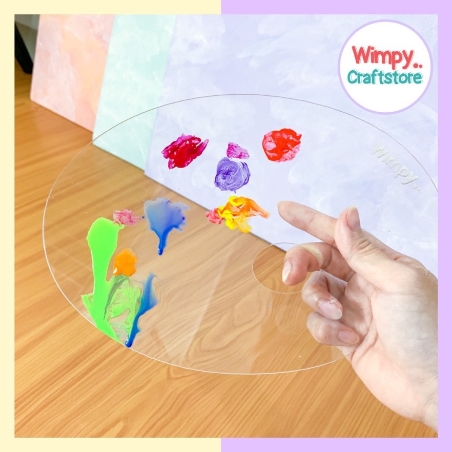 

KODE R39F Palette Cat Transparant Palet Lukis Cat Akrilik Minyak Cat Air Kanvas