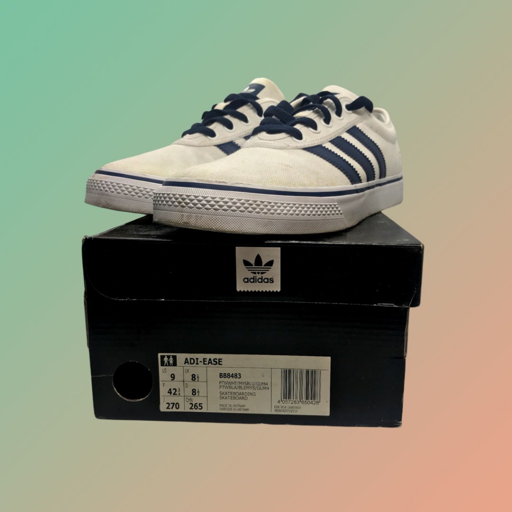 Sepatu Shoes Adidas Skateboard Adi Ease White