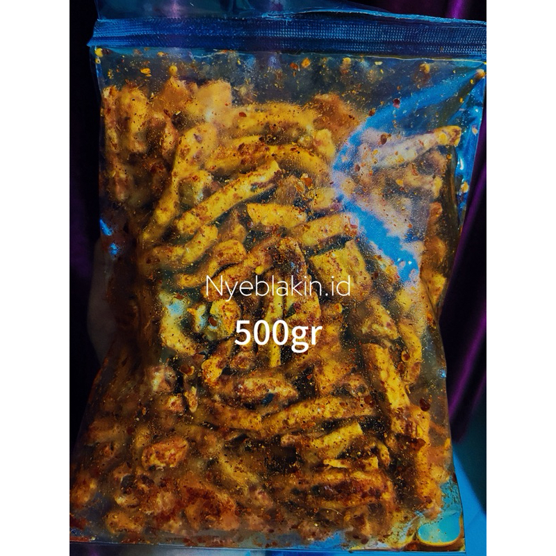 

cemilan pedes virall!!!seblak basreng kering viral pedas gurih daun jeruk/original gurih daun jeruk 500gr