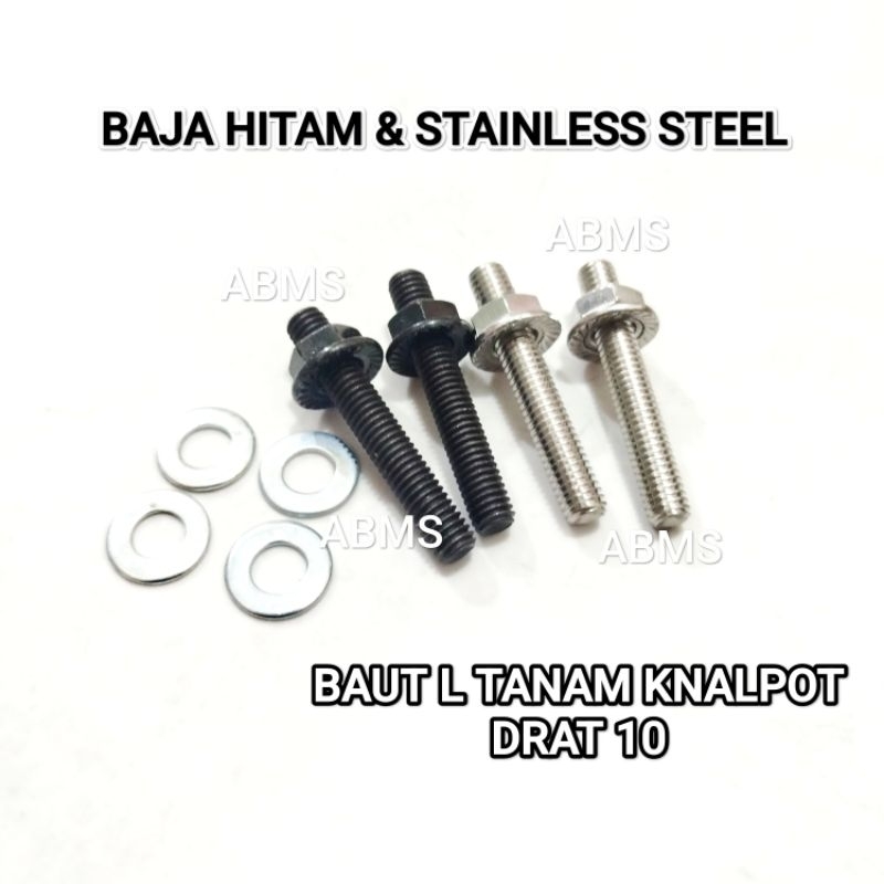 [COD] BAUT TANAM KNALPOT BEAT ESP BAUT L TANAM M6 DRAT KUNCI 10 BAUT L TANAM KNALPOT HONDA BEAT STAI