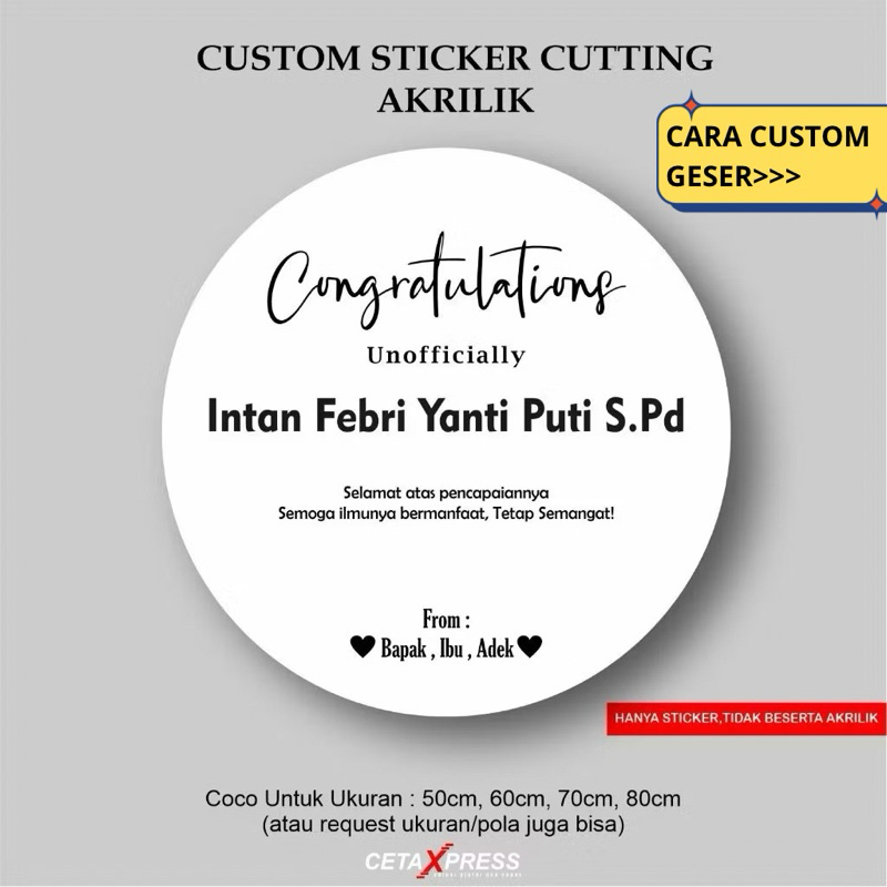 

STICKER CUTTING UCAPAN PAPAN AKRILIK