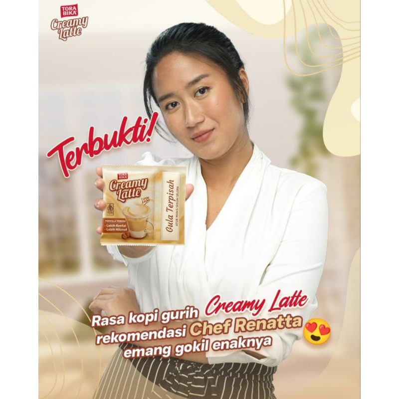 

COFFEE TORABIKA CREAMY LATTE 23 GRAM ISI 10 SACHET