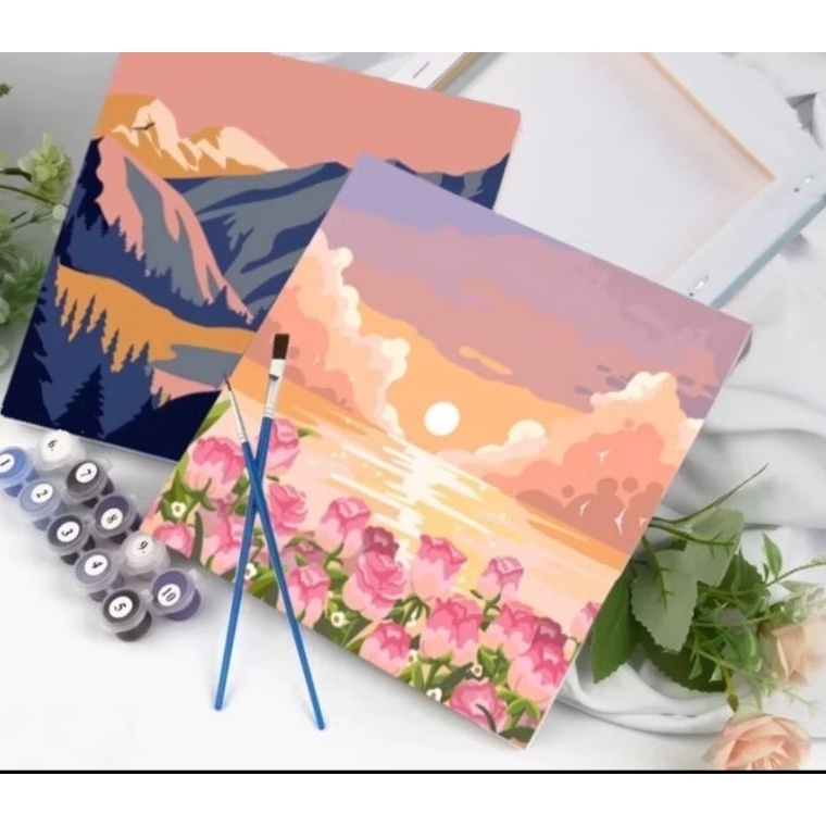 

KODE K39V Paint By Number 2 x 2 cm Lukisan Kanvas DIY Digital Painting Kit With Kanvas