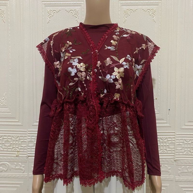 VEST RENDA BROKAT IMPORT//ROMPI WANITA//OUTER BROKAT PREMIUM