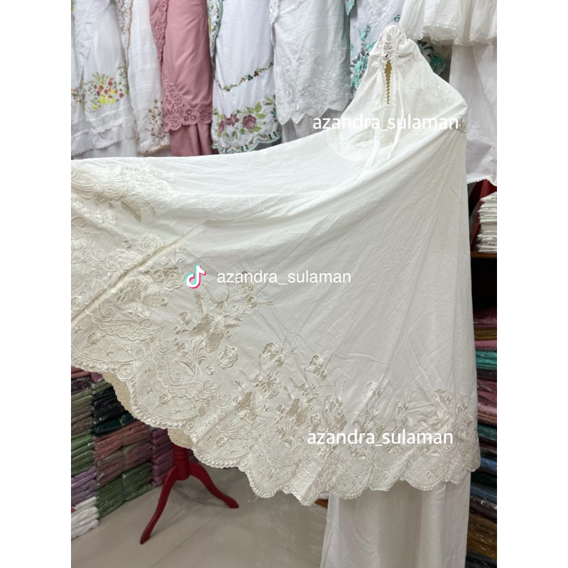 mukena bordir suji caia premium bukittinggi padang