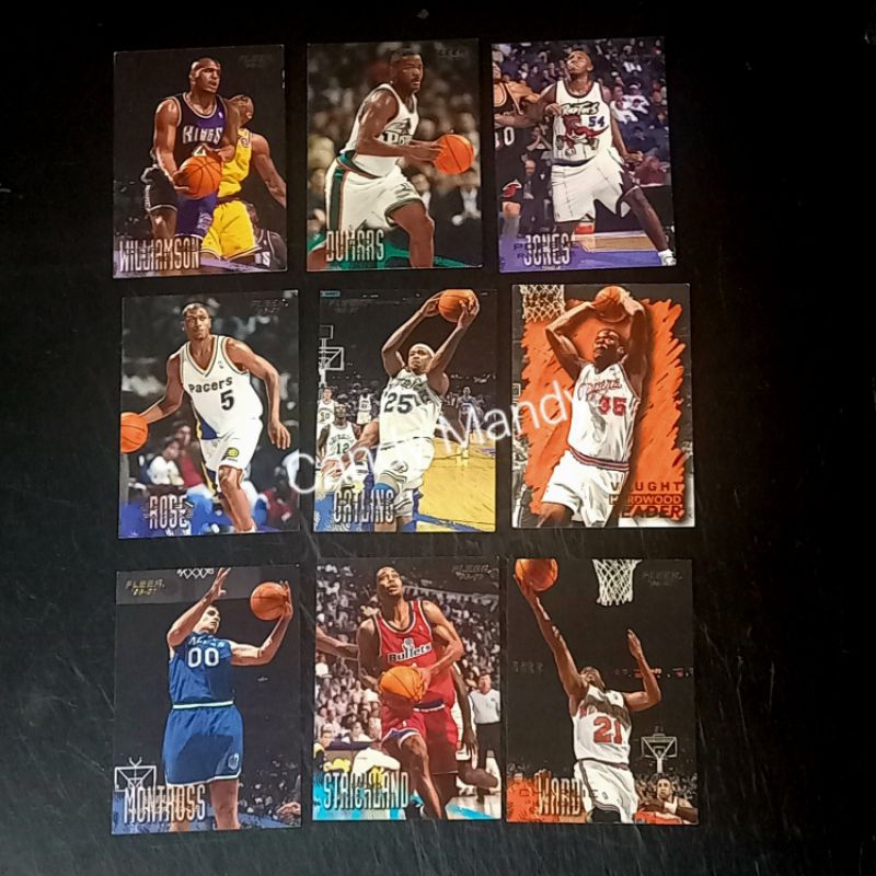 Kartu Koleksi Basket NBA langka jadul Popeye Jones Eric Montross Chris Gatling Jalen Rose Loy Vaught