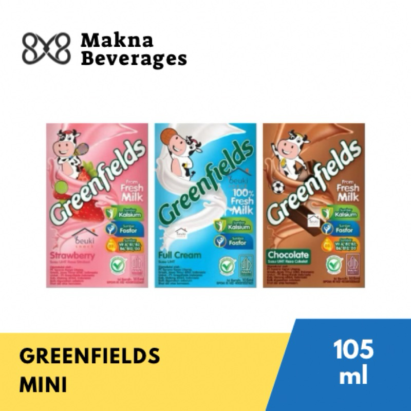 

[1 KARTON = 40 Pcs] SUSU GREENFIELDS UHT 105ml ALL VARIAN