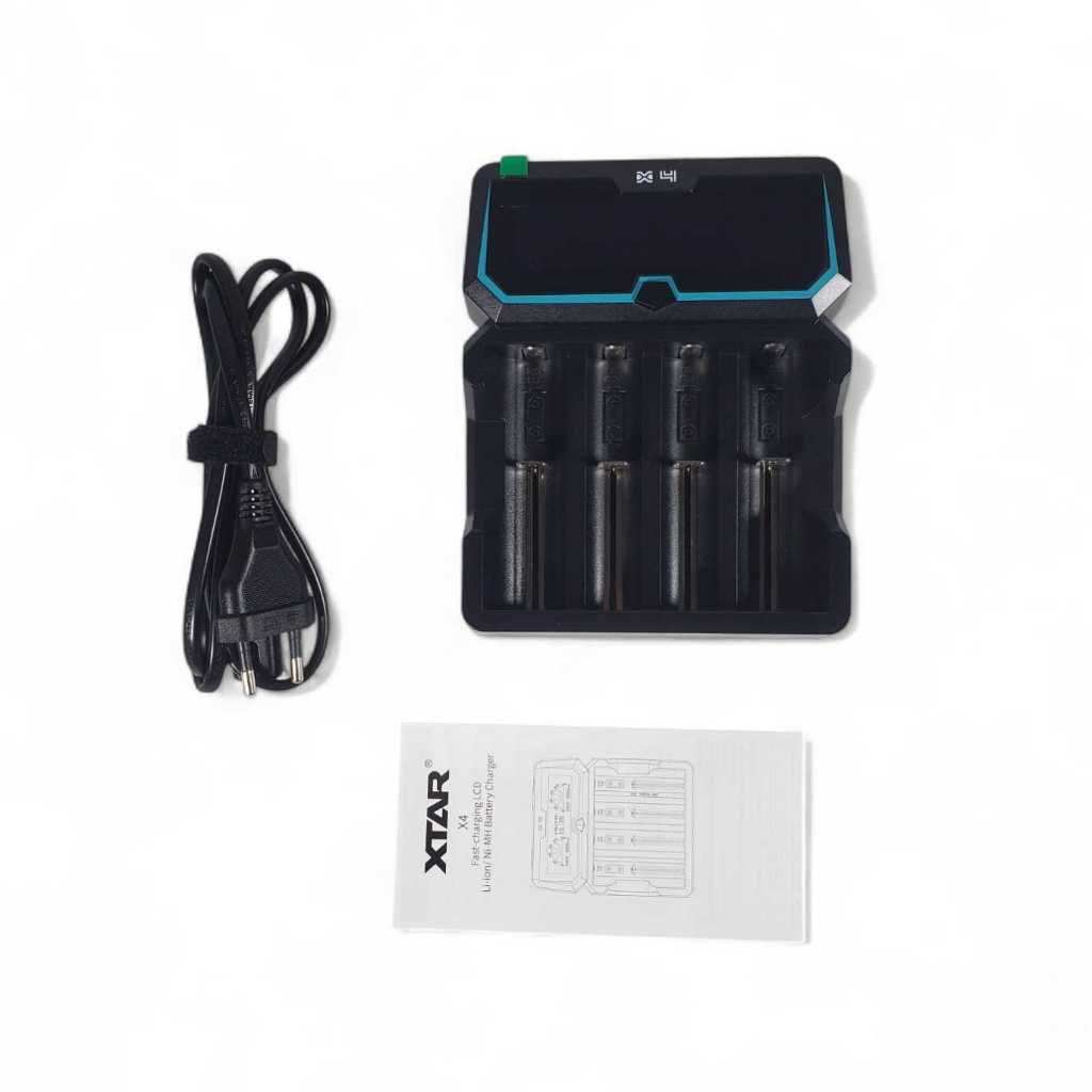 Charger Baterai 4 Slot LCD 3.7V Li-ion