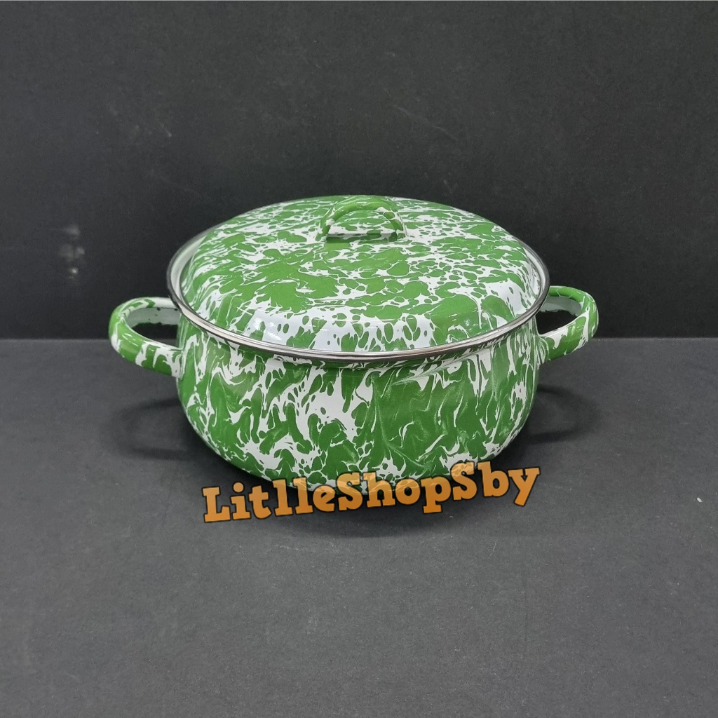 Panci Enamel Besar Jumbo 20cm Hijau Blirik doreng Kitchenware